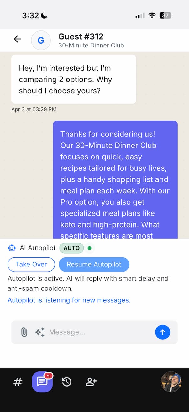 AI Autopilot in Chat